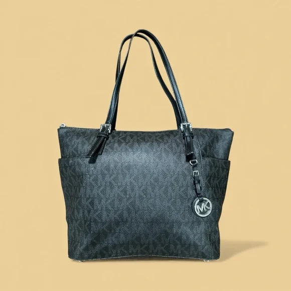 Michael Kors Black Monogram Tote - Picture 2 of 13